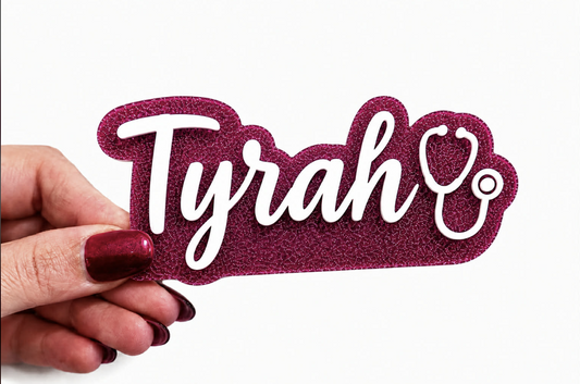 3D Acrylic Name Badge with Symbol