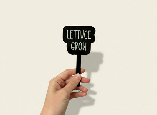 Funny Garden Plant Stake | LETTUCE GROW | Australian Made Garden Sign