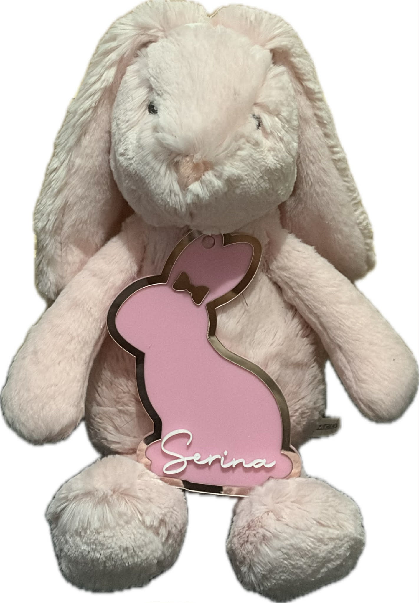 Bunny Bundle: Plush Bunny & Personalised Easter Crate Plaque